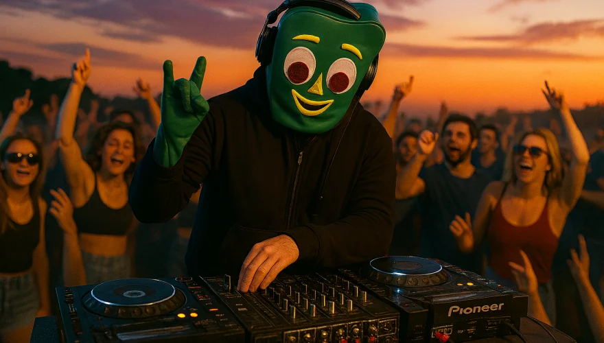 lkarma1 w/ Gumby mask on